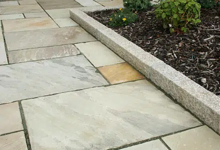 MINT FOSSIL SANDSTONE PATIO PAVING SLABS