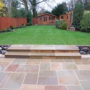 CARAMEL BUFF SAWN SANDSTONE BULLNOSE COPING STEPS